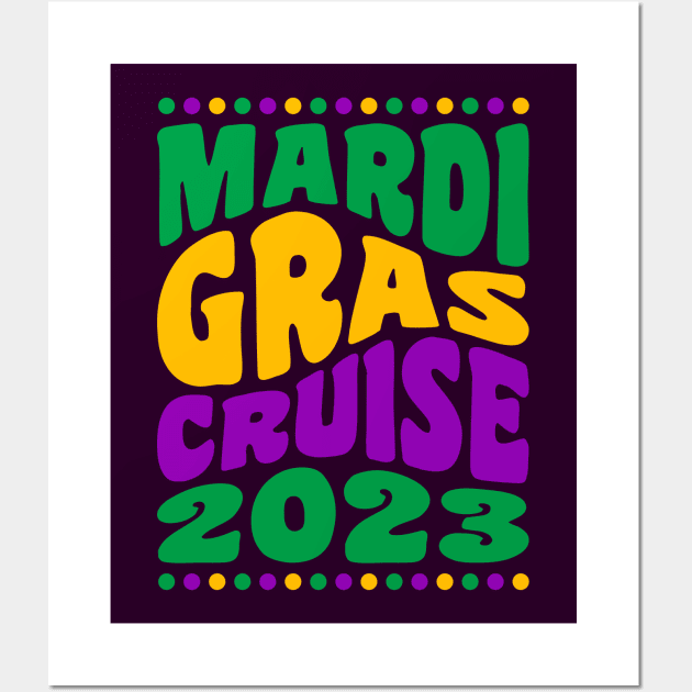 Mardi Gras Cruise 2023 Matching Group Family Vacation Wall Art by PodDesignShop